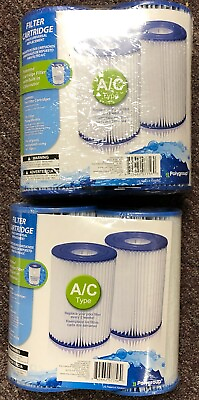 #ad Polygroup Pool Filter Cartridge 4 Pack Universal Replacement A or C Type