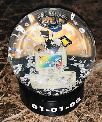 #ad Y2K 01 01 00 The Mark of the Millennium Water Globe Snow Type “It’s Coming” NEW