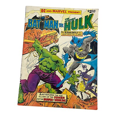 DC and Marvel Present Batman vs The Incredible Hulk 1981 Large Size Book