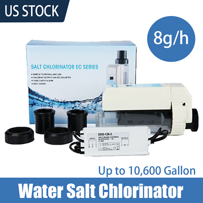 #ad New Pool Chlorine Generator System Chlorinator 8G H Salt Water Swimming Pool US