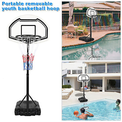 #ad Poolside Basketball Hoop System Backboard Net Swimming Pool Games Ball Sports