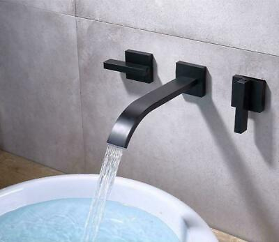 Bathroom Faucet Basin Sink Tap Hot Cold Water Spout Bathtub Mixer Wall Handles