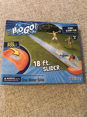 #ad NEW Bestway H20GO Single Slip N Slide Aqua Ramp Drench Pool 18ft Water Slide