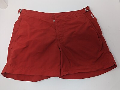 #ad Orlebar Brown Swim Shorts Mens Classic Setter Size 30 Red Flaws