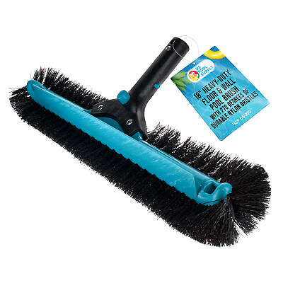 #ad 18quot; Heavy Duty Floor amp; Wall Pool Brush 270 Degrees Bristles Reinforced Handle