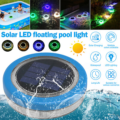 #ad Outdoor Garden Solar LED RGB Lamp Pond Swimming Pool Floating Light Waterproof