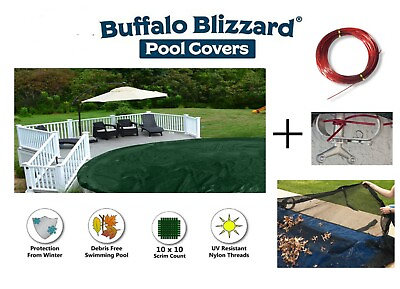 #ad Buffalo Blizzard Swimming Pool Supreme Winter Cover w Leaf Net Choose Size