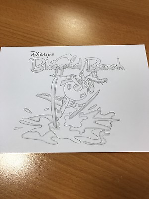 #ad Disneyworld Blizzard beach swimming florida Logo Drawing Sketch Original artwork