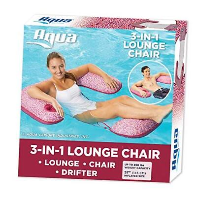 #ad Aqua Pool Chair Float Lounge for Adults – Multiple Colors Shapes Styles – for