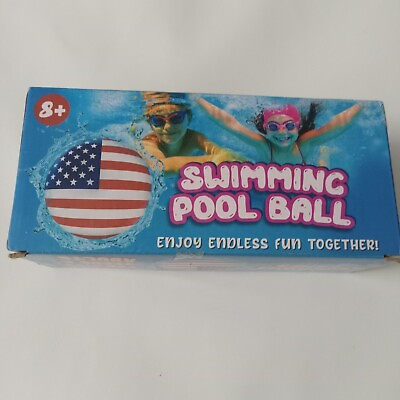 #ad Underwater Games Swimmimg Pool Ball Red White Blue Patriotic Age 8