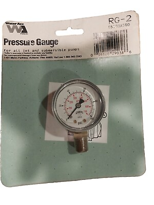 #ad 1 4” NPT 100 PSI Pressure Gauge Water Ace RG 2 05003A500