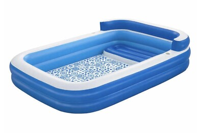 #ad H2OGO Inflatable Family Lounge Pool Size: 10 ft. x 7 ft. 2 in. x 27 in
