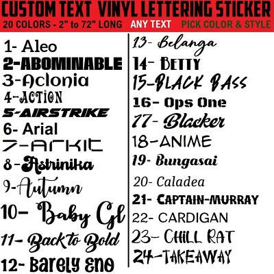 #ad #ad Custom Text Vinyl Lettering Sticker Decal Personalized ANY TEXT ANY NAME 2