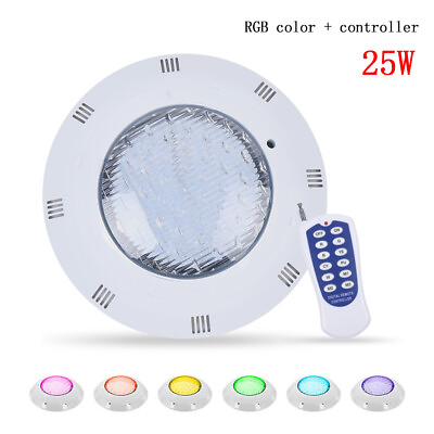 #ad LED Swimming Pool Light Underwater RGB Spa Pool Lamp Fixture Remote Control