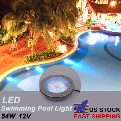 #ad #ad 54W SPA LED Swimming Pool Light 12V 66FT Cord MULTICOLOR RGB 50000hours