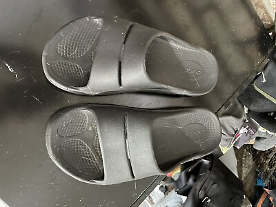 #ad Oofos Blue Women#x27;s 7 Well Used Slides Recovery Comfort Sandals
