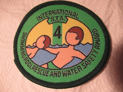 #ad SEW ON PATCH INTERNATIONAL STA SWIMMING POOL RESCUE amp; WATER SAFETY AWARD 4 G