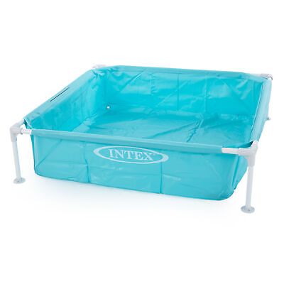 Intex 4ft x 12in Mini Frame Kiddie Beginner Swimming Pool Ages 3 and Up Blue