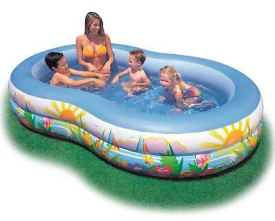 #ad INTEX Swim Center Inflatable Paradise Kids Swimming Pool Open Box 2 Pack