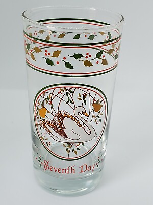 12 Days of Christmas Glass Tumbler Sevent Day Seven Swans A swimming replacement