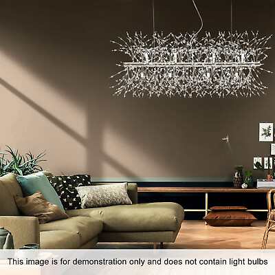 Modern Dandelion Crystal Chandelier 12 Lights LED Pendant Ceiling Light Fixture
