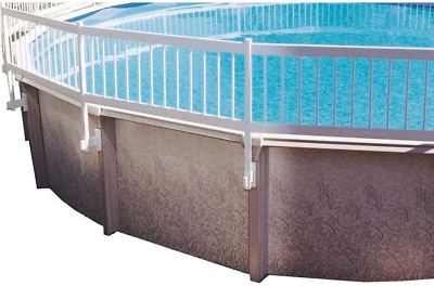 #ad NE145 above Ground Pool Fence Kit 8 Sections White