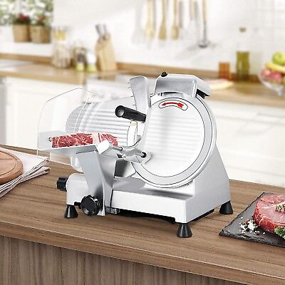 Commercial Electric Meat Slicer 10quot; Blade 240w 530 Rpm Deli Food Cutter