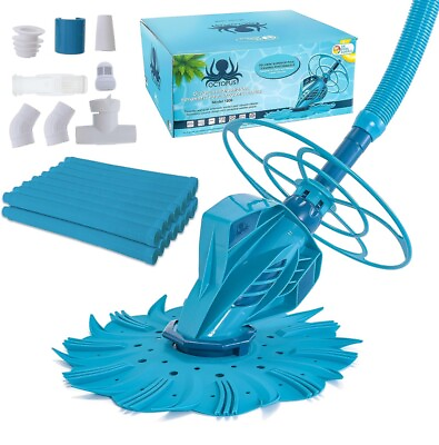 #ad Octopus Automatic Pool Vacuum Cleaner Hose Set Powerful Suction Removes Debris