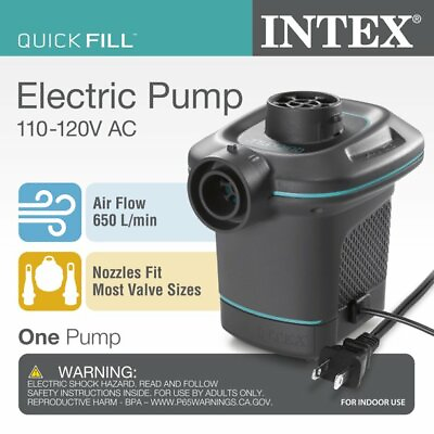 Intex Quick Fill Electric Pump 110 120V AC Inflates amp; Deflates NEW