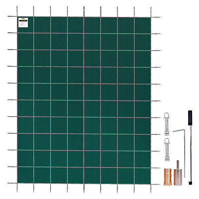 VEVOR Mesh Winter Pool Safety Cover 16#x27;x28#x27; for 14#x27;x26#x27; In Ground Pool Outdoor