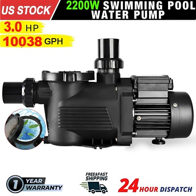 #ad Powerful 3 Hp Swimming Pool Pump Inground 10038 GPH for 50000 Gallons Hot Tubs