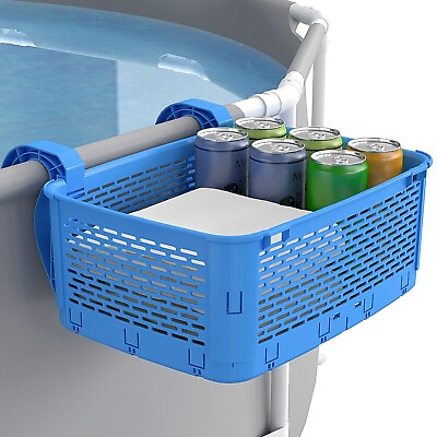 #ad Pool Basket Extra Large Poolside Storage Basket Reinforced Pool Drink Holde...