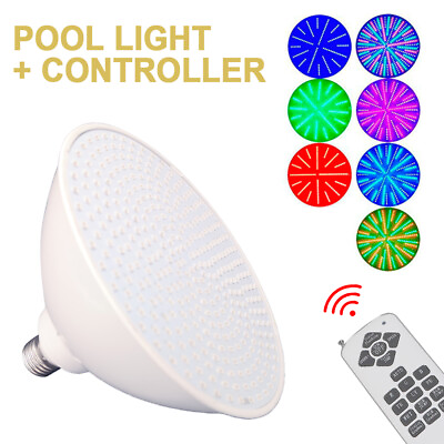 45W 120V LED Pool Light Bulb RGB Color Changing Swimming Pool Light Bulb Remote
