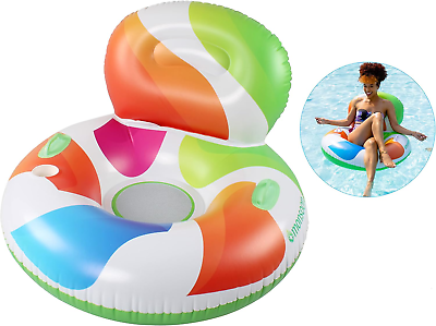 #ad Fiesta Inflatable Pool Floats Adults 36quot; Float River Raft Swimming Lounger wit