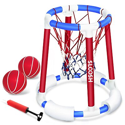 #ad Pool Basketball Hoop Toys Floating Game with Balls Pump Summer Outdoor
