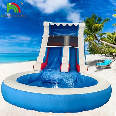 #ad 24x13x12ft 100% PVC Commercial Grade Water Slide with Deep Pool For Kids Adults