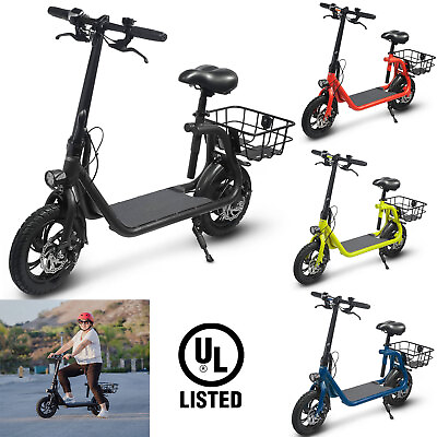 450W Sports Electric Scooter Adult with Seat Electric Moped Ebike E Scooter
