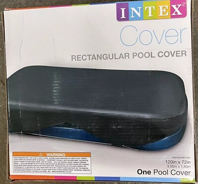 #ad NEW INTEX Rectangular Pool Cover 120”x72” Gray New In Box SHIPS NOW🚚💨