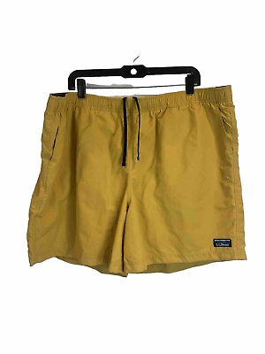 #ad Vintage LL Bean Mens Size XXL Yellow Nylon 6” Swim Trunks Shorts Made USA