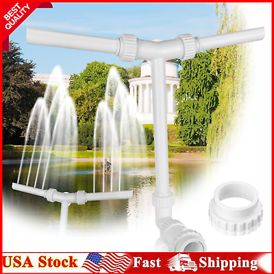 #ad #ad Swimming Pool Waterfall Fountain Spray 2 Fountain Heads Water Sprinkler USA