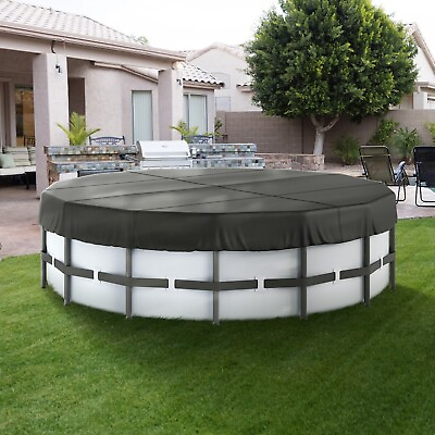 #ad VEVOR 18 Ft Round Pool Cover Above Ground Swimming Pool Cover Drawstring Design