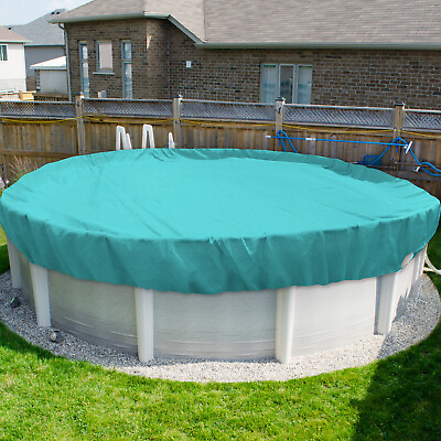 #ad Round Winter Pool Cover Safety Heavy Duty Above Ground Swimming Cover Turquoise