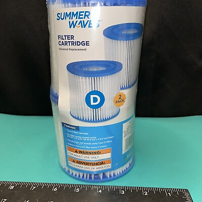 #ad #ad Pool Filter TYPE D 2 Pk Summer Waves Swimming Pump Cartridge Polygroup