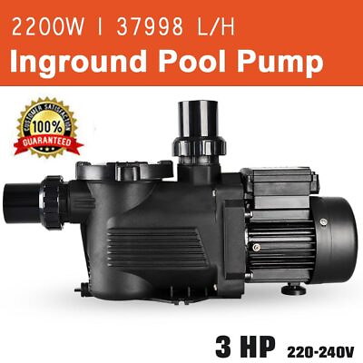 #ad 3.0HP In Above Ground Swimming Pool Sand Filter Pump Motor Strainer US