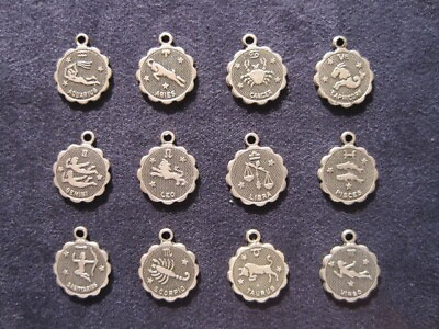 #ad Zodiac Silver Charms Pick your month Horoscope Astrology $1.29 NEW