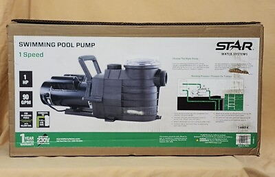 #ad Star Water Systems Swimming Pool Pump Single Speed For In Ground Pools 1HP NEW