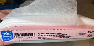 #ad 1 2 yard Lightweight White Fusible Iron on Pellon Interfacing 18quot; x 20quot;