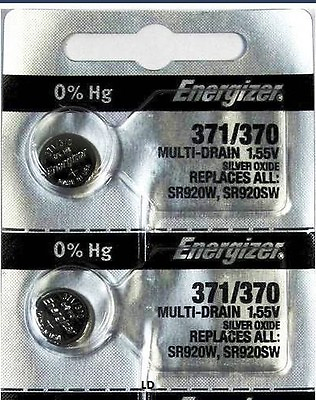 #ad ENERGIZER 371 370 SR920W SR920SW 2 Pieces Brand New Battery Authorized Seller