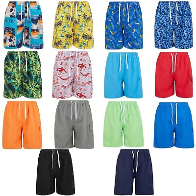 #ad Mens Swim Trunks 3 Pockets Cargo Swimming Shorts Beach Suit Board Bathing Suit