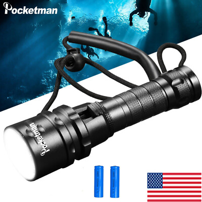#ad 80000LM LED Diving Flashlight Underwater Torch Waterproof Scuba Lantern